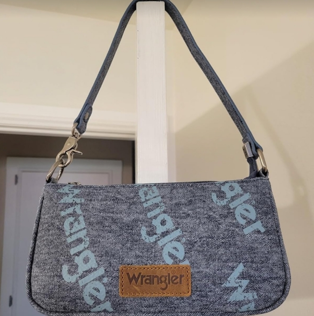 Rare Denim Wrangler Blue-Gray Denim Shoulder Bag